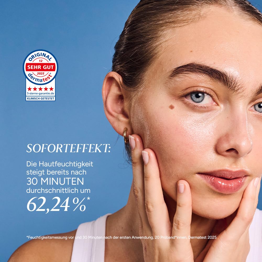 JUNGLÜCK Set Starke Trockenheit reduzieren | Reinigungsmilch 100ml + Hydration Booster 30ml + Hyaluron Creme Reichhaltig 50ml