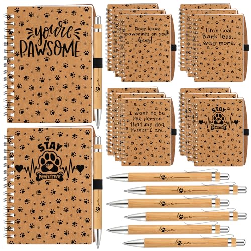 Eaasty 15 Set Vet Receptionist Week Gifts Bulk Veterinary Technician Spiral Notebooks with Paw Ballpoint Pen Vet Tech Appreciation Gift for Veterinary Receptionist Assistant Nurse Doctor Dog Lover