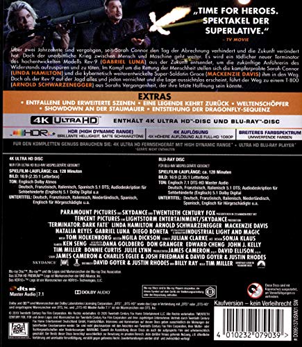 Terminator 6: Dark Fate – 4K Blu-ray (UHD + Blu-ray Disc)