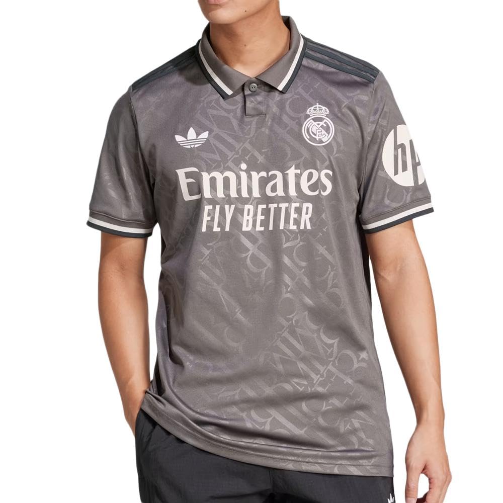 Adidas Men's Grey Real 3 Jersey - Size 40