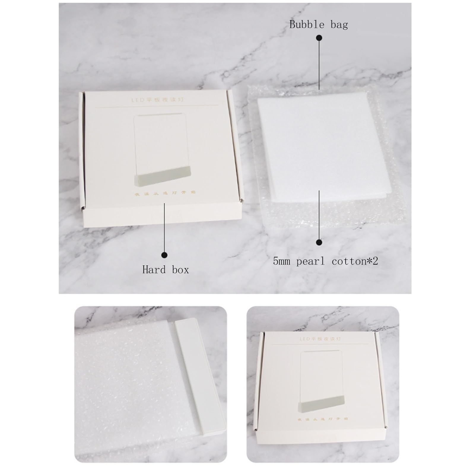 KYOFIS Flat Book Light, Glass Plate Night Light Adjustable Brightness Portable Reading Night Light Book Lights for Home Bedroom Dormitory (Size : Natural Light)
