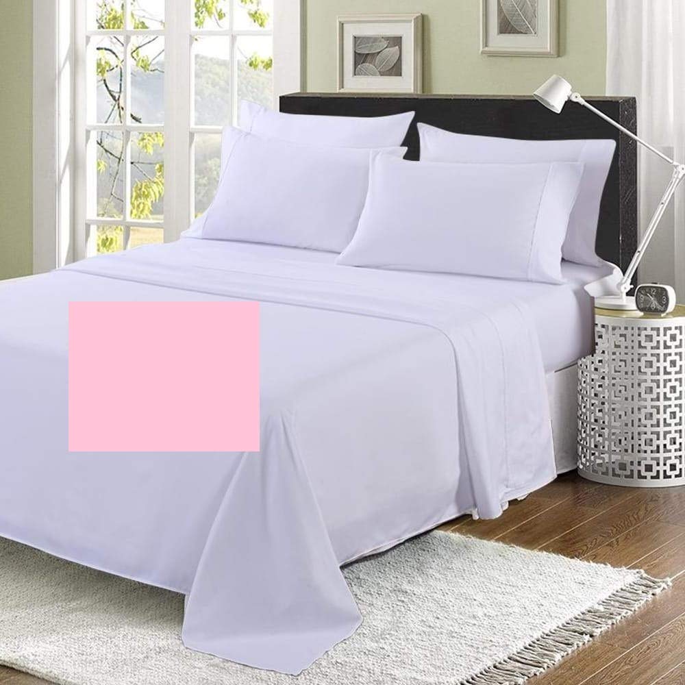 Bedtime Comforts Ltd Pink Emperor Flat Sheet (120" X 112") Over 20 Colours 300 Thread Count (Pink)