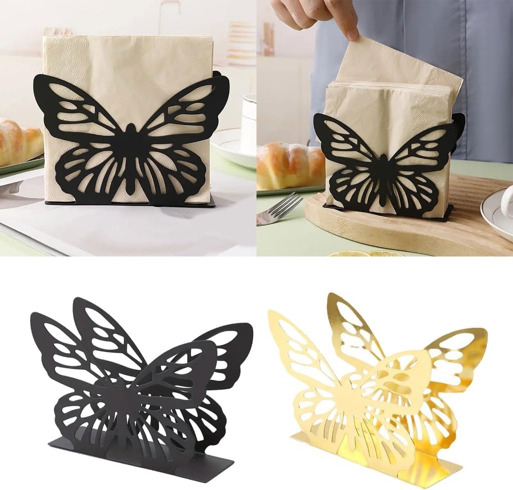 Modern Iron Tableware Accessory Stabilizes Serviettes for Kitchen Countertop Dining Room Decoration Storage
