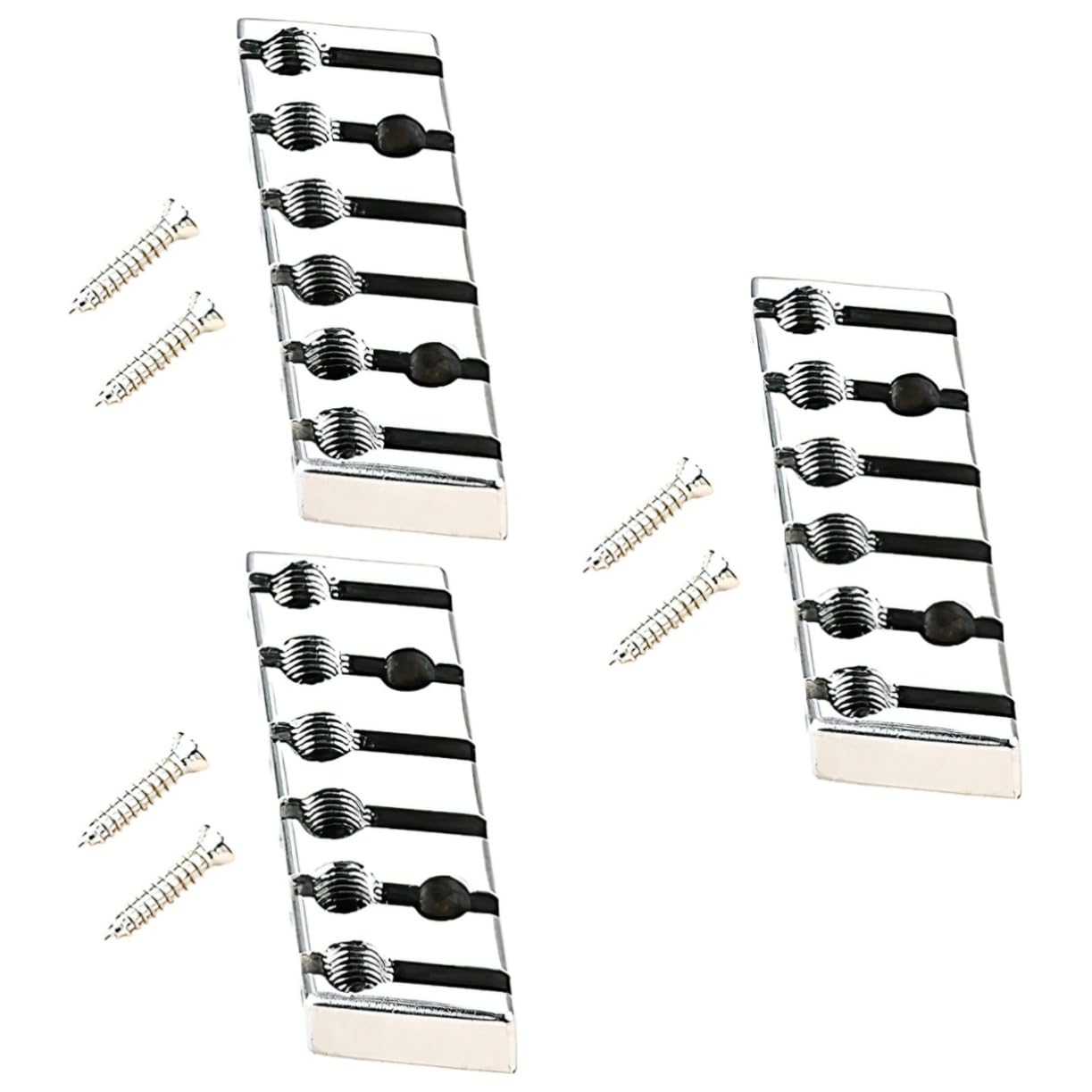 Toyvian 3 szt. bezgłowa linka do gitary, część do strojenia instrumentów muzycznych, czarne nakrętki koła, mostek tremolo, nakrętka zabezpieczająca, akcesoria do wymiany, stop cynku, metalowy