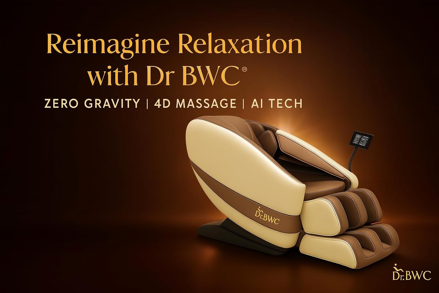 Dr. BWC® Zero Gravity Massage Chair Riclineer - 18 Rollers, 16 Auto Program, Back Heat, Foot & Bachra Massage, Bluetooth Speakers, (BIGE) with full body toena massage with (BIGE) Dr. BWC® Zero Gravity Massage Chair Riclineer - 18 Rollers, 16 Auto Program, Back Heat, Foot & Bachra Massage, Bluetooth Speakers, (BIGE) with full body toena massage with (BIGE)