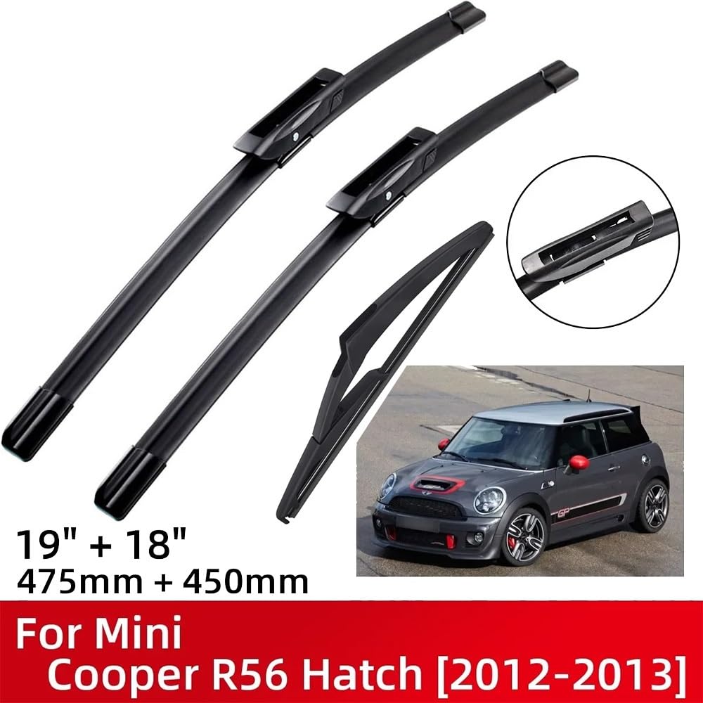 Spazzola tergicristallo Auto per Mini One tratteggio R56 19 18 2006-2012 tergicristalli Auto parabrezza spazzole finestra adatta bracci gancio U  34