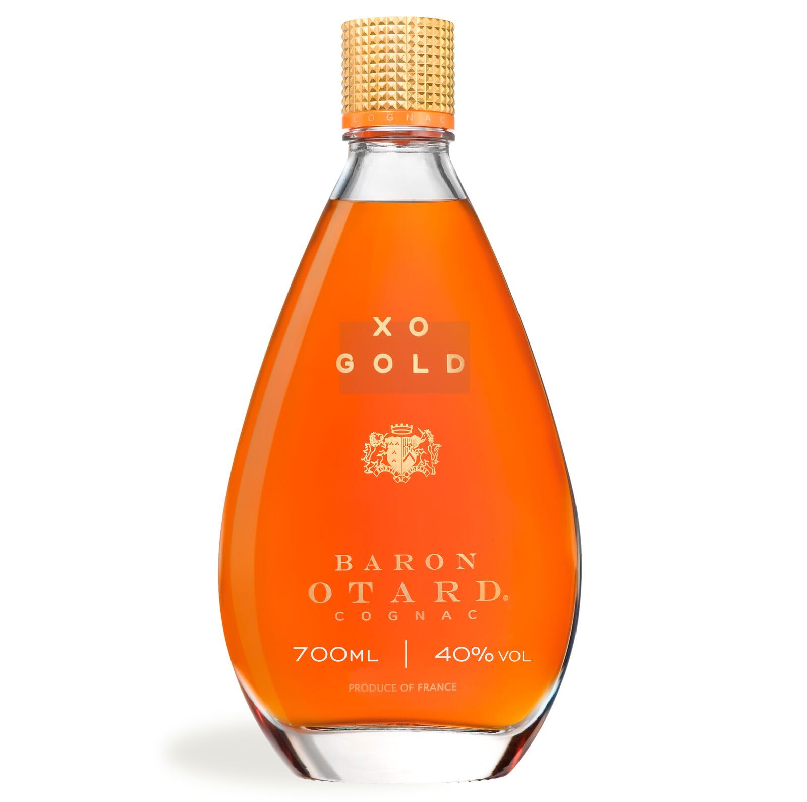 Baron Otard XO Gold Cognac, 40 Vol.-%, 70 cl / 700 ml, doppelt destillierter Premium-Cognac, gereift in Eichenfässern, mit Aromen von schwarzem Trüffel, Sandelholz und Pflaume
