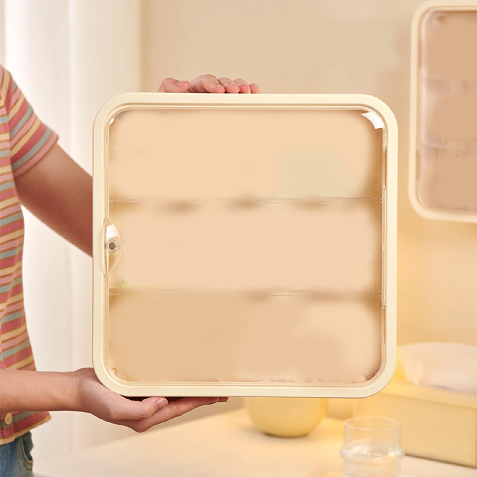 Organizzatori a Parete efficienti in Termini Spazio per Tende, Scatola Giocattolo, Robusto Accessorio per mensola in Acrilico, per la Decorazione casa e Ufficio, Display salvaspazio