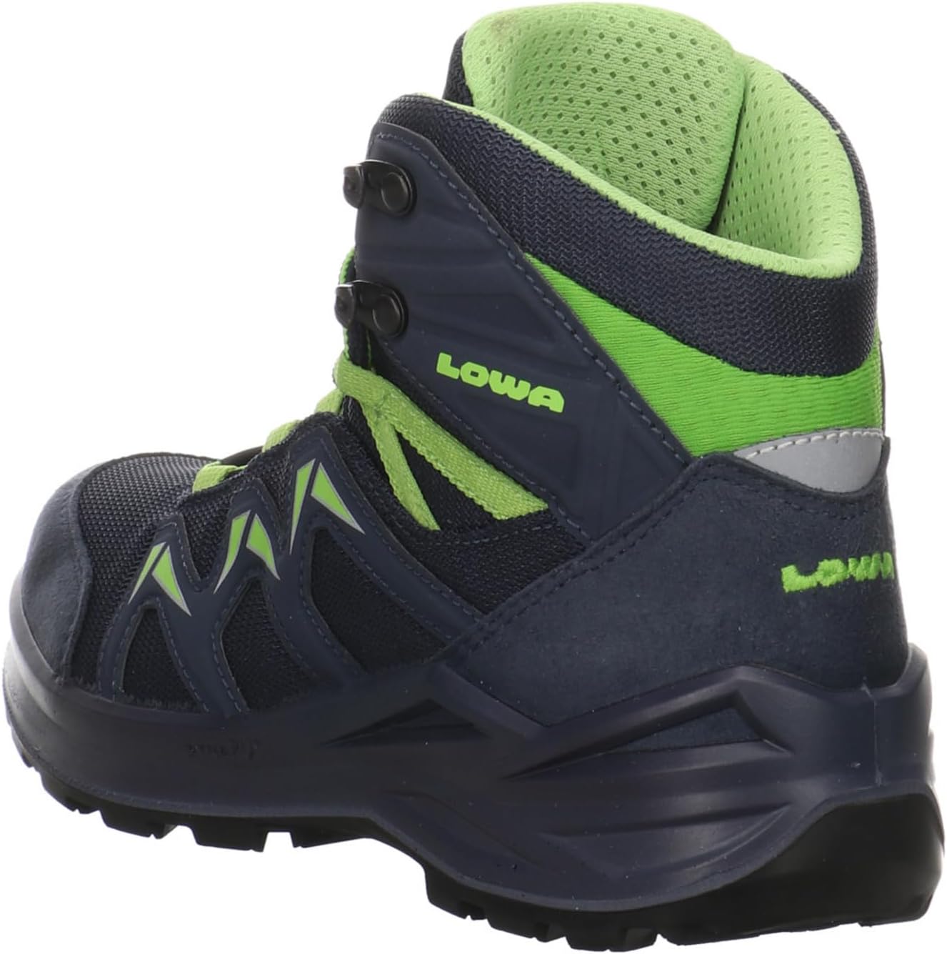LOWA Innox Pro GTX Mid Junior Boots Medium, Steel blue lime, 7 Big Kid