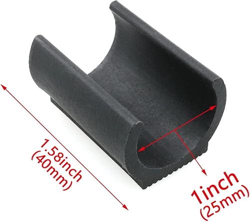 Miniatura 2 de HJGarden 8 unids a prueba de humedad y prevención de fricción 0.984 in silla de plástico pie U en forma de piso deslizantes tubería tapas cubierta