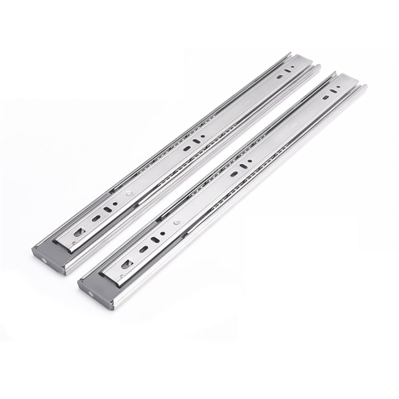 Three Section Slide，Drawer Slides, Thickened Cushioned Damping,Silent Guide，Suitable for All Kinds of Drawers(16inch)