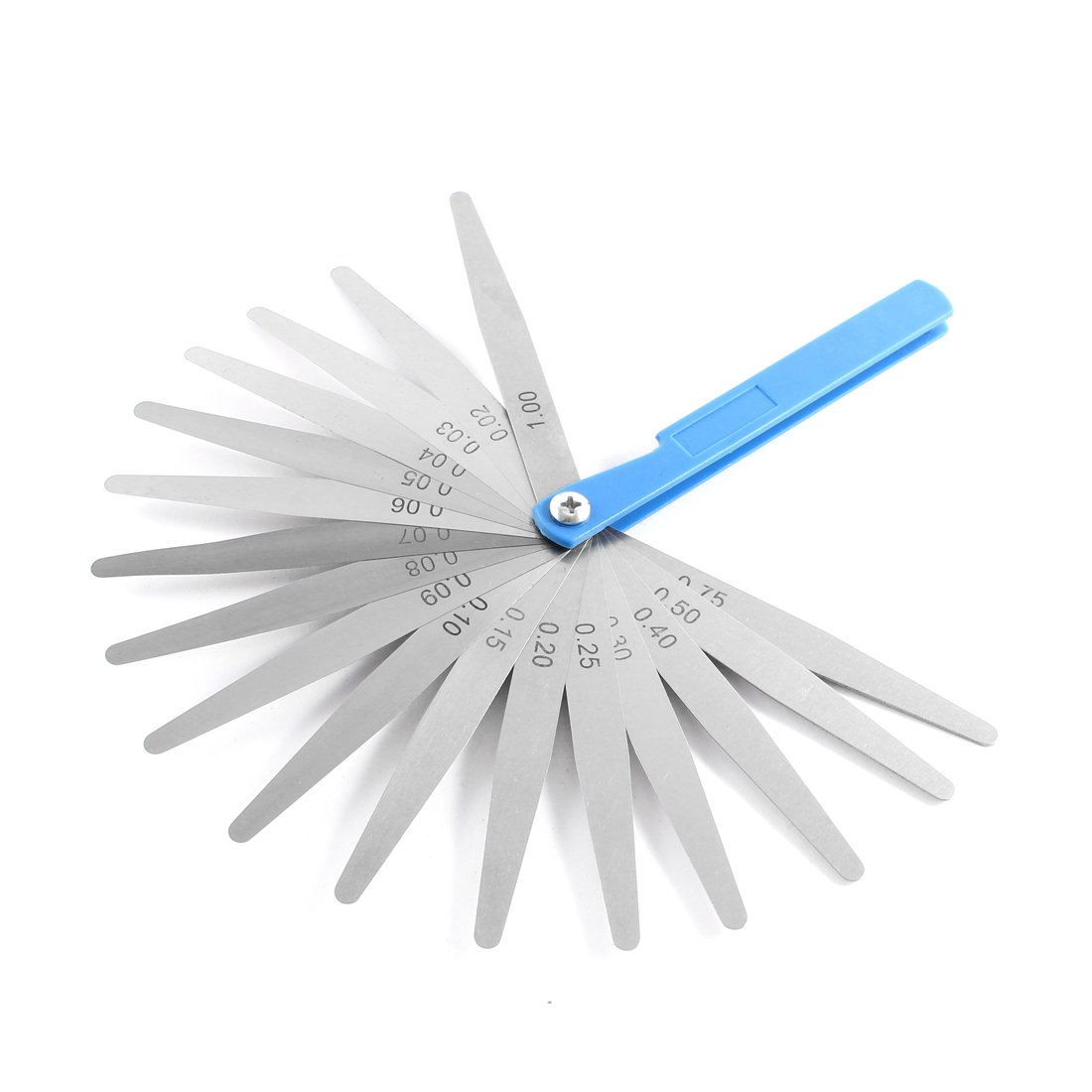 Aexit Plastic Housing Reference Gauges 0.02-1.00mm Thickness Gage Feeler Gauge Measuring Feeler Gauges Tool Blue