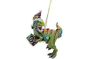 Dinosaur Christmas Tree Ornament: Light-Up T-Rex for Kids