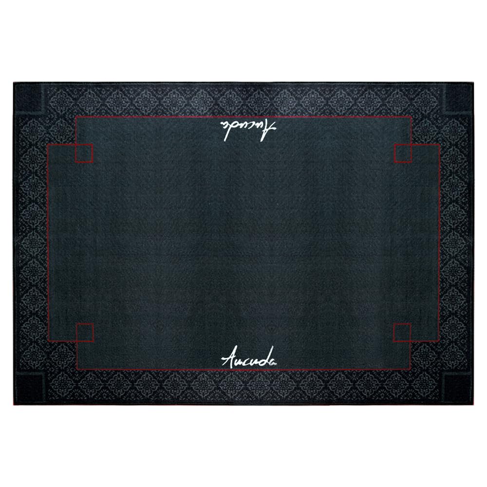 Aucuda Schlagzeugteppich, 120x180cm rutschfest Schalldicht Drum Teppich Matte Innen und Außen, Elektronisches Jazz Schlagzeug Kit für Bass Snare Drum, Indoor Schallschutz Akustik Teppich, Medaille.