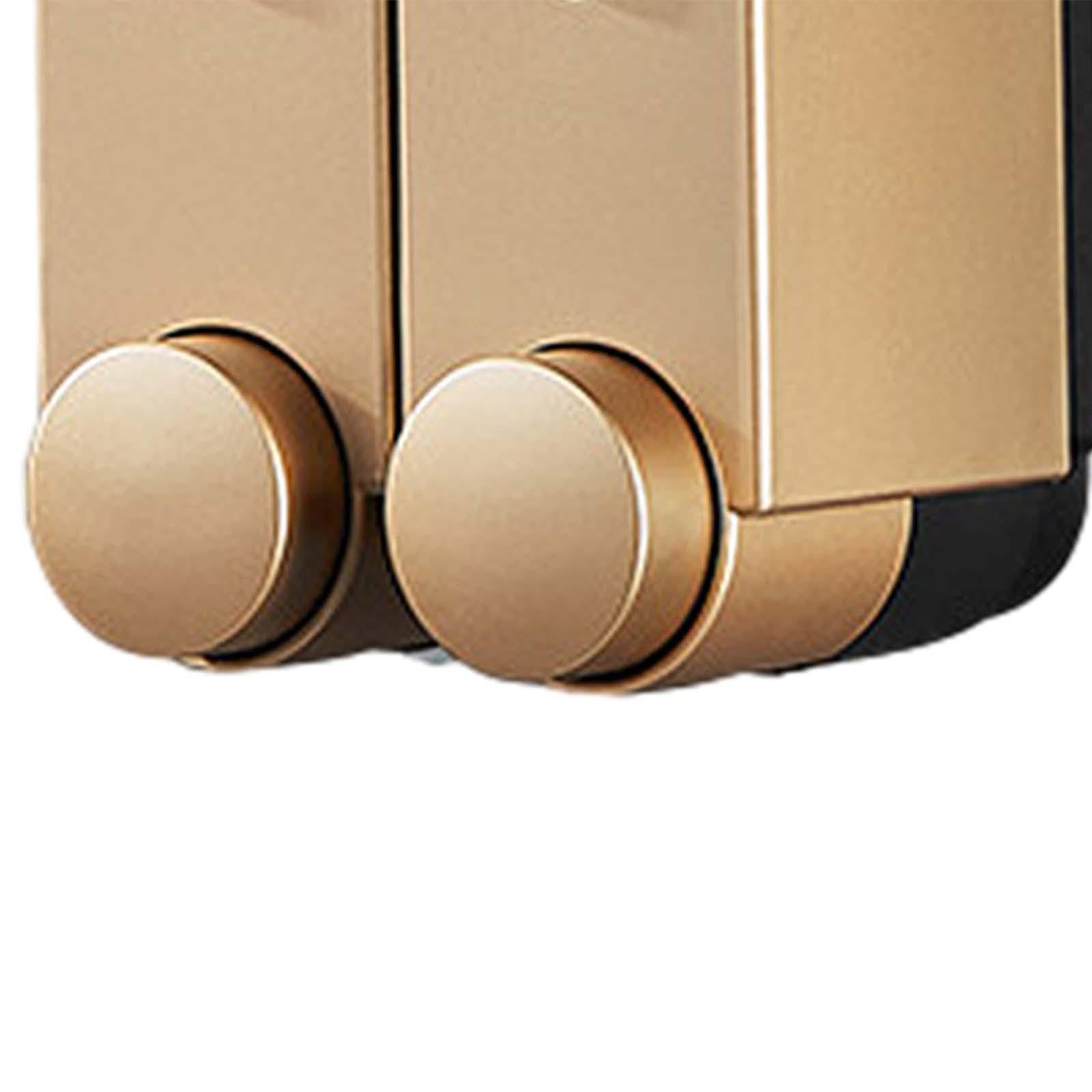 MagiDeal Dispensador Manual de Jabón para Platos, Contenedor de Loción Práctico, Resistente, Recargable, Montado en La Pared, para El Hogar, Baño, Cocina, Rest, Doble Cabeza