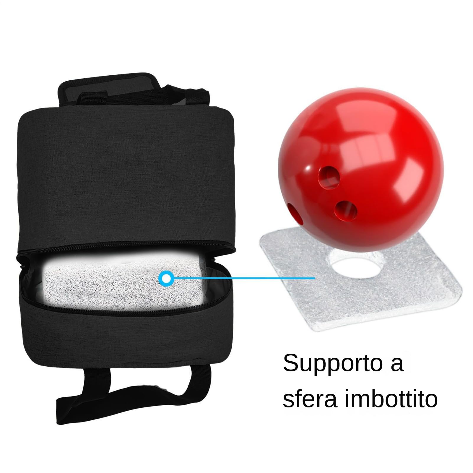Generico Borse Per Palle Da Bowling,Trolley Bowling Uomo | Attrezzatura Sportiva Impermeabile Portatile Per Allenamento Viaggi Tornei Uomini