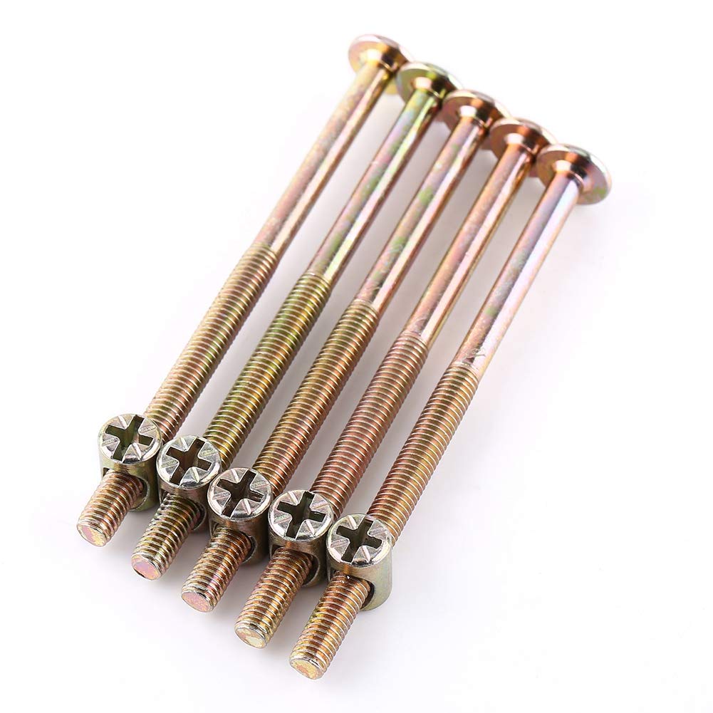 M6 Furniture Bolt, Hex Socket Head Screws Nuts for Crib Cot Bunk Beds Chairs(100mm)