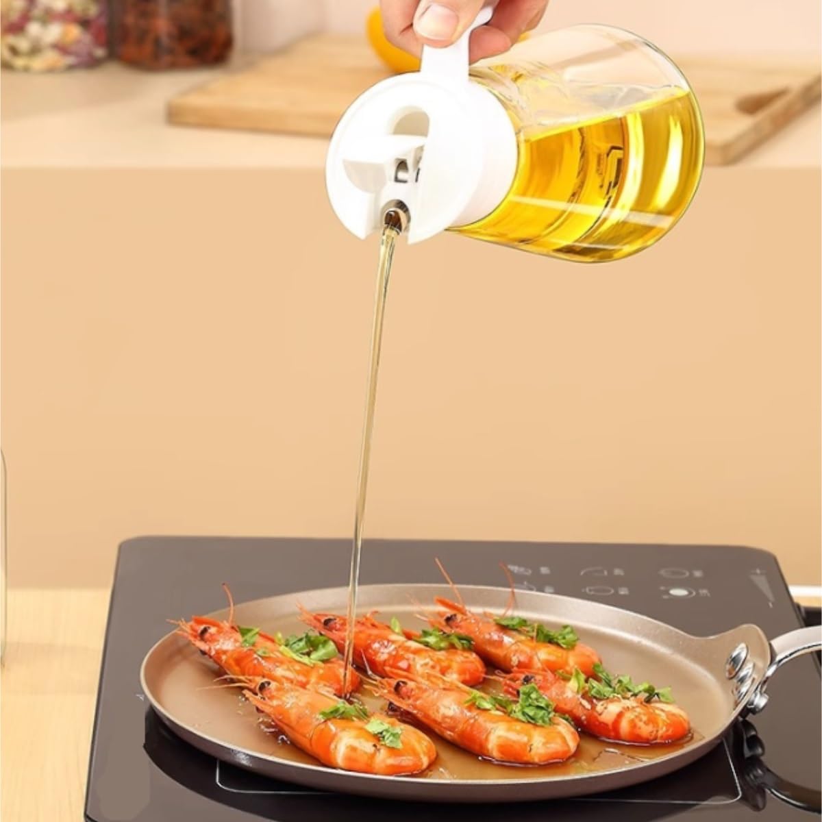 Dispenser per Salsa di Soia Cucina Domestica Apertura E Chiusura Automatica Bottiglia Di Olio Salsa Di Soia Aceto Pentola Set Da 3 Pezzi Contenitore Dell'olio