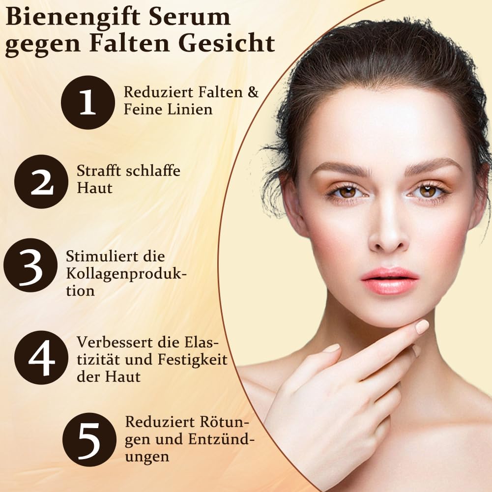 agctrler Pack of 2 Bee Venom Serum Against Wrinkles Face, Bee Venom Anti Ageing Serum, Bee Venom Essence - Image 2