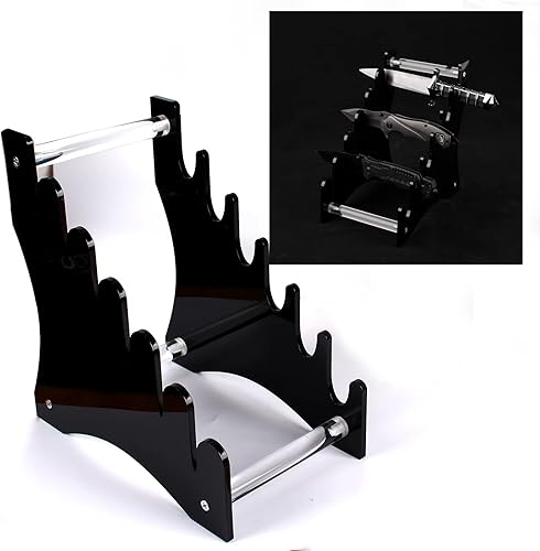 Miniatura 5 de Soporte de exhibición de cuchillos, soporte de almacenamiento de cuchillos Soporte de almacenamiento de cuchillos de acrílico, soporte organizador