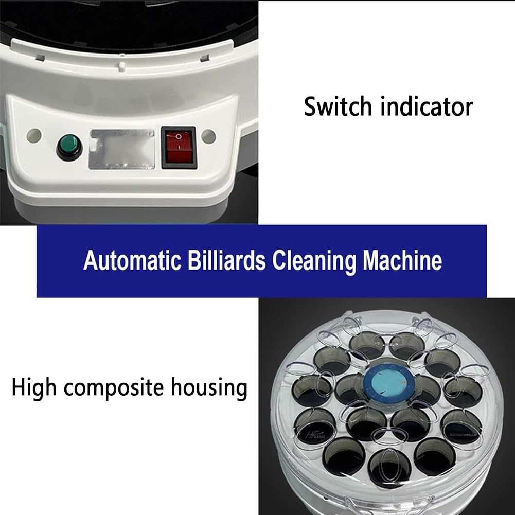 Lucidatrice Elettrica Per Palline Da Biliardo 2 In 1, Per 16 O 22 Palline, Pulizia Automatica Rapida, Con Sistema Raffreddamento, Per Biliardo All'americana E Snooker
