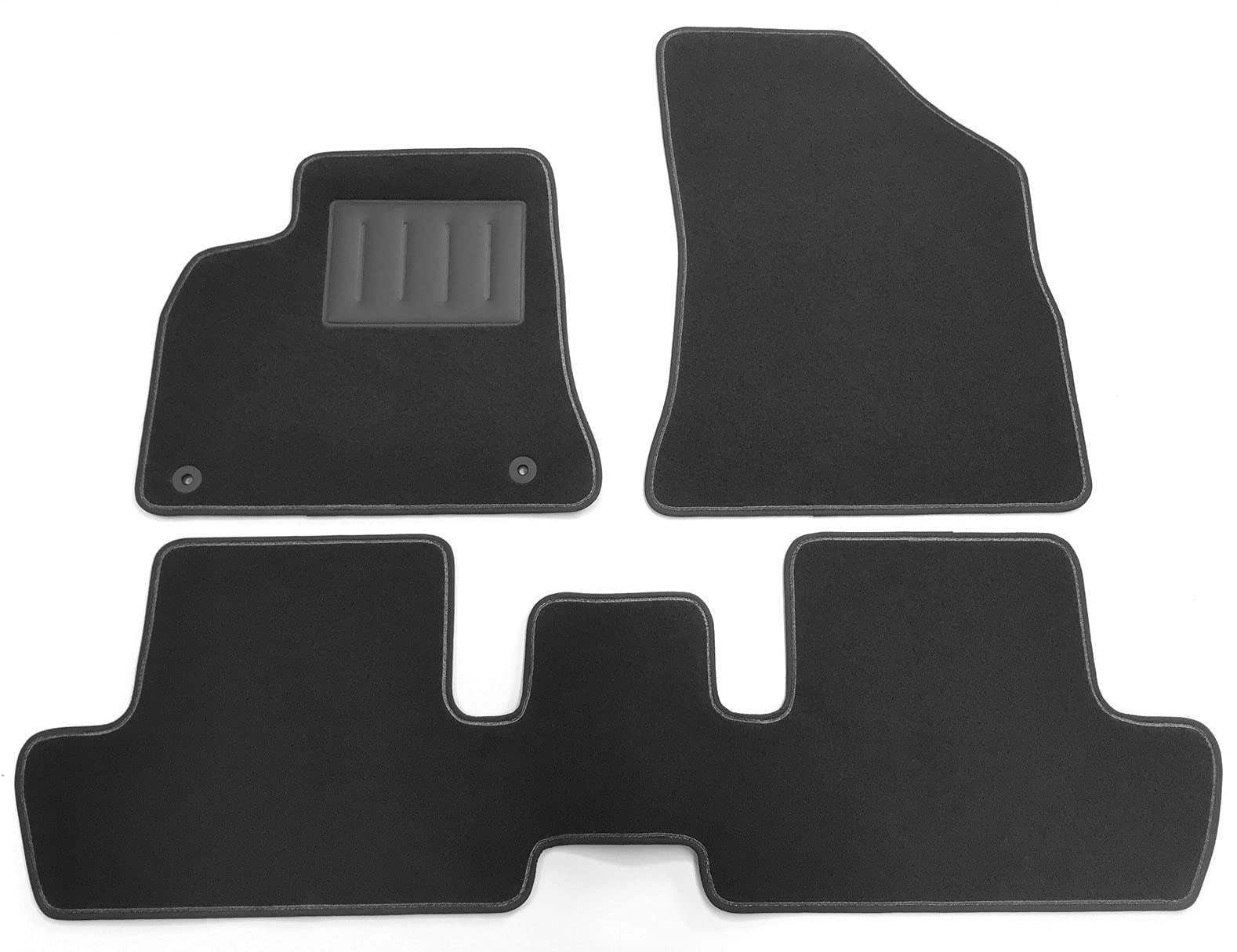 Tappetini Auto ASC Su Misura Per Citroën C4 Picasso 2006-2013 – Moquette Con Battitacco In Gomma E Clip Ancoraggio