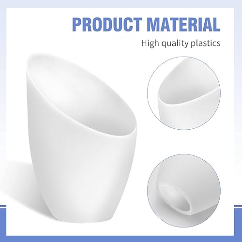 Miniatura 3 de Pantalla de plástico con forma de herradura, tamaño mediano, 1.18 pulgadas, 1.181 in, color blanco, boca biselada