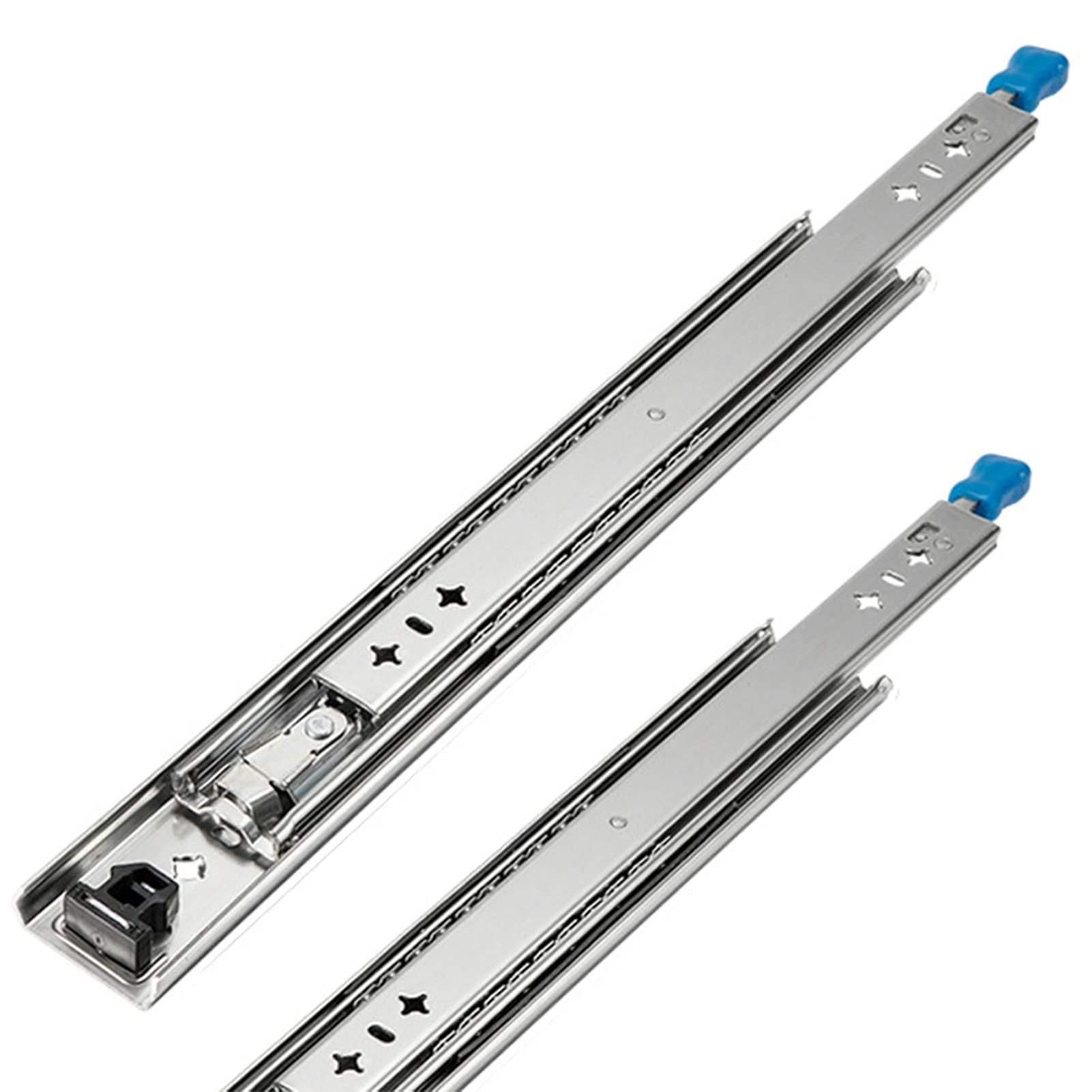 Guide per cassetti per carichi Pesanti da 300 mm a Estrazione Totale, Portata 120 kg, per Officina Industriale.