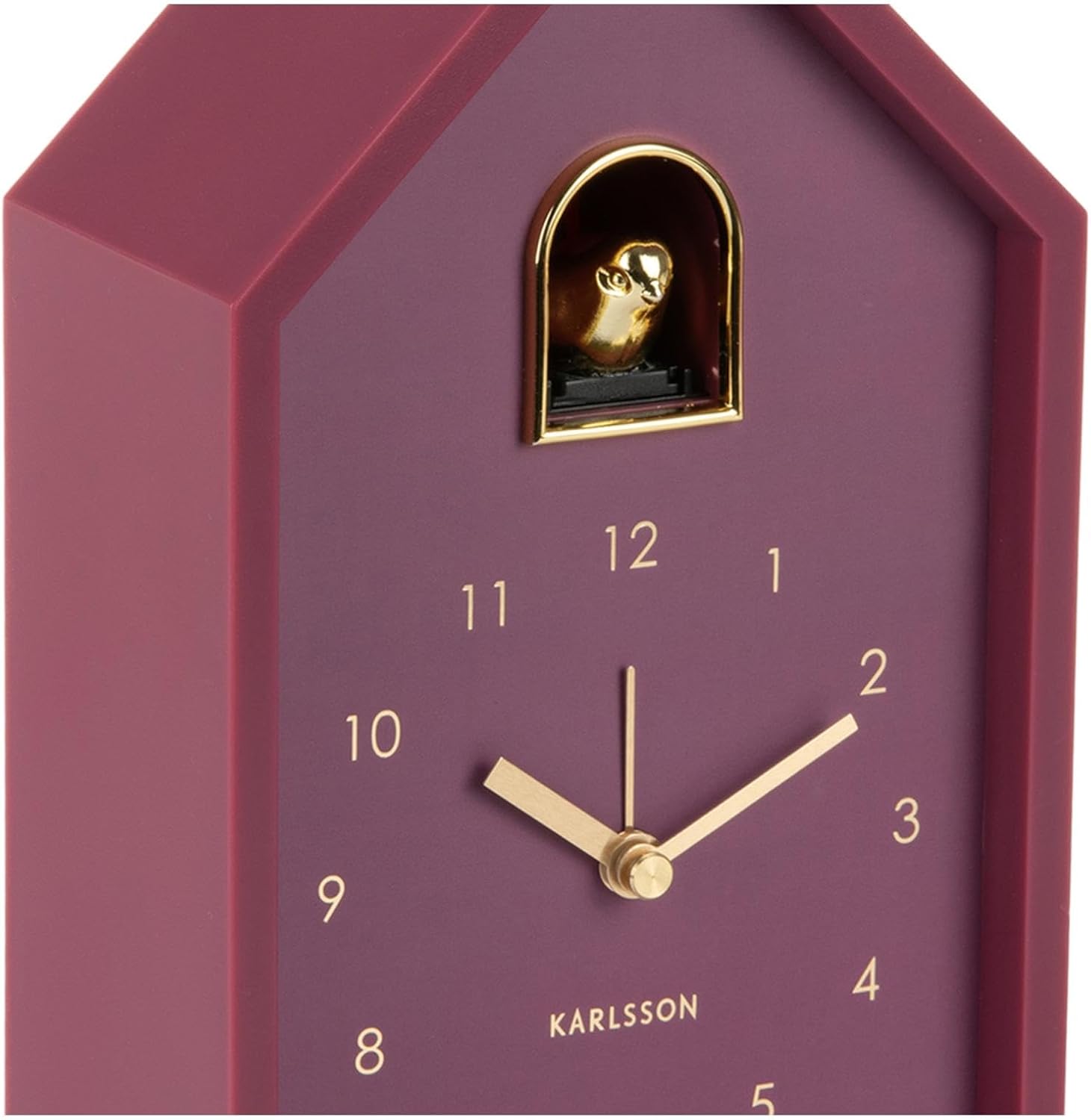 Karlsson Wall Clock Modern Cuckoo 'ORO' - MAUVE (KA6077PU)