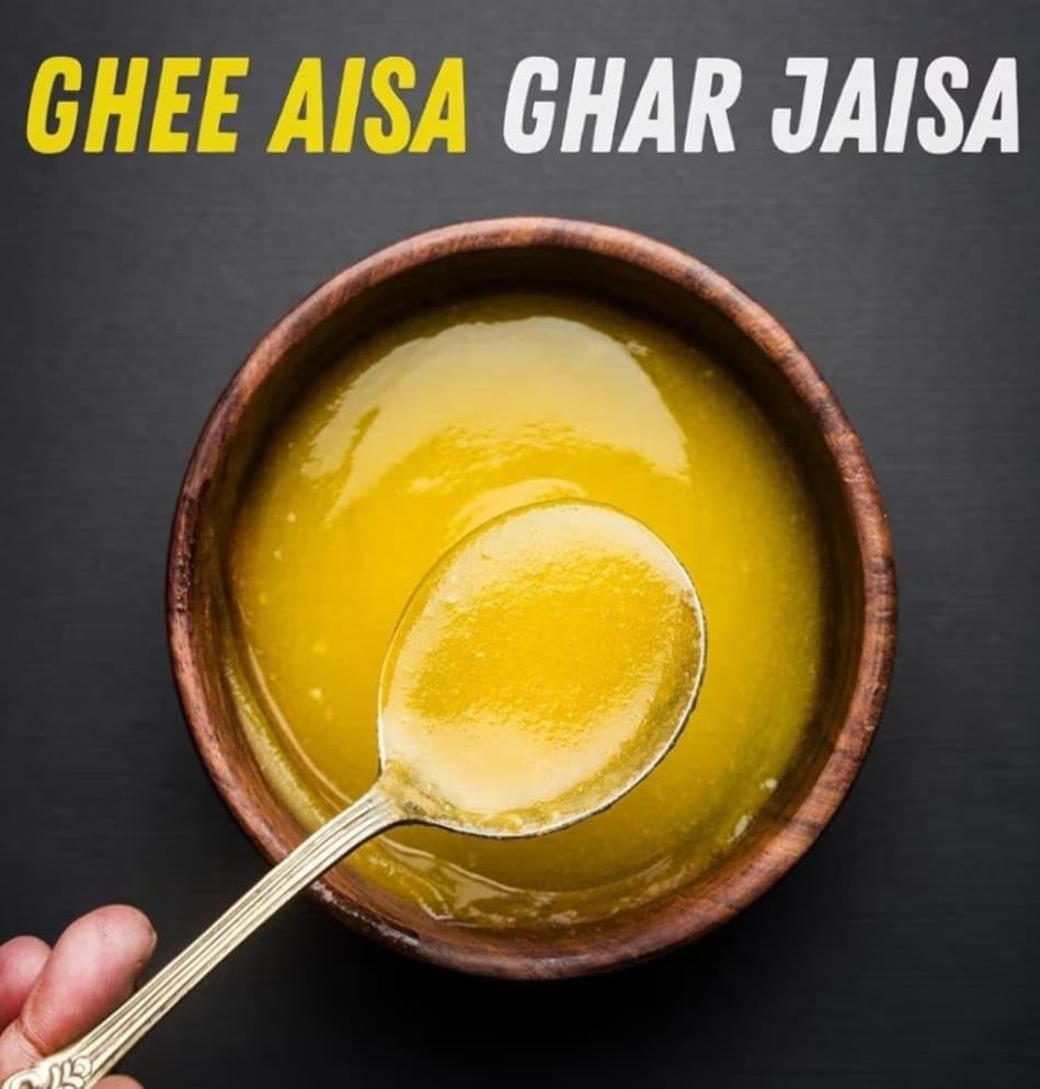 Image of Anant Organics A2 Desi Cow Ghee | Vedic Bilona Method | Grass-Fed | 100% Pure & Natural Ghee Glass Bottle 5L