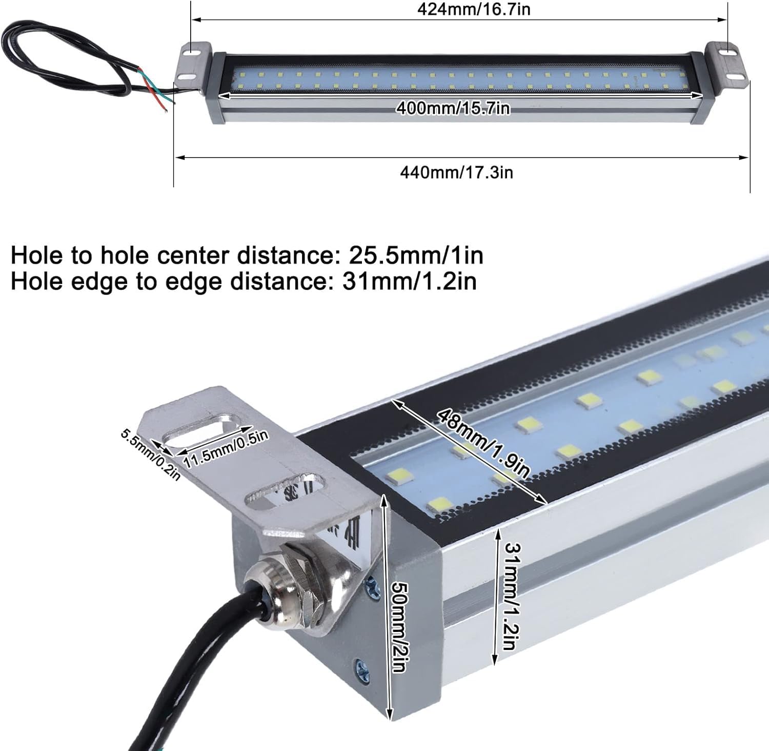 LED Maschinenleuchte mit IP67 Schutz wasserdicht für CNC Drehmaschine und Werkstatt Beleuchtung