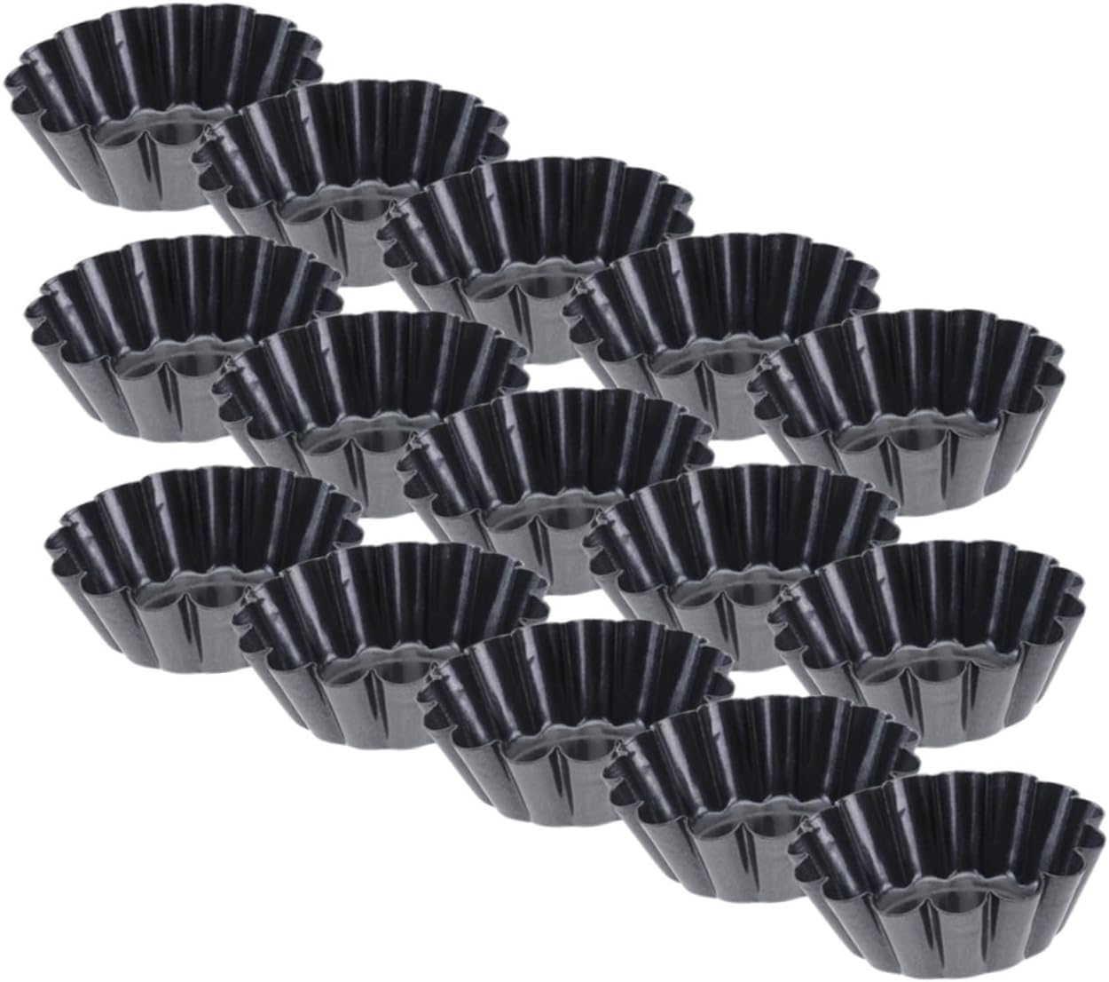 15pcs Egg Tart Diy Molds Multi-function Baking Molds Pudding Easy to Compact and Practical