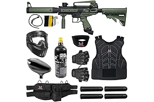 Tippmann Cronus Tactical Protective Paintball Gun Marker Starter Package with Mask and Hopper