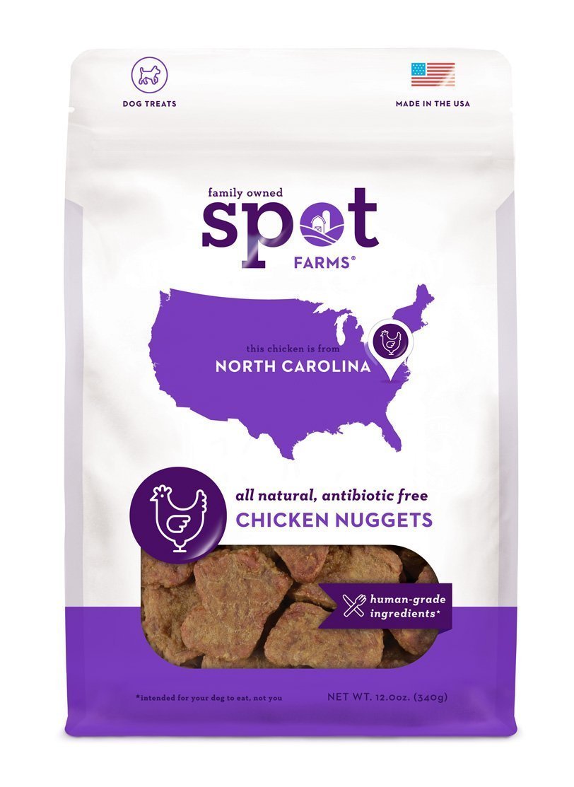 Spot Farms Chicken Nuggets Healthy All Natural Dog Treats Human Grade Grain Free 12 oz