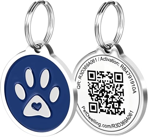 Miniatura 8 de Pet Dwelling Etiqueta de identificación para mascotas con código QR 2D etiquetas para perros etiquetas para gatos perfil de mascotas en línea