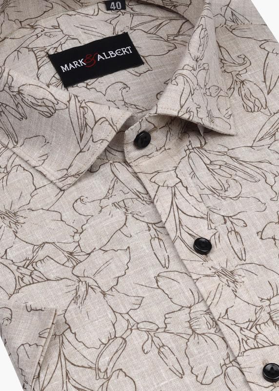 Image of Men's Half Sleeve Linen Shirt