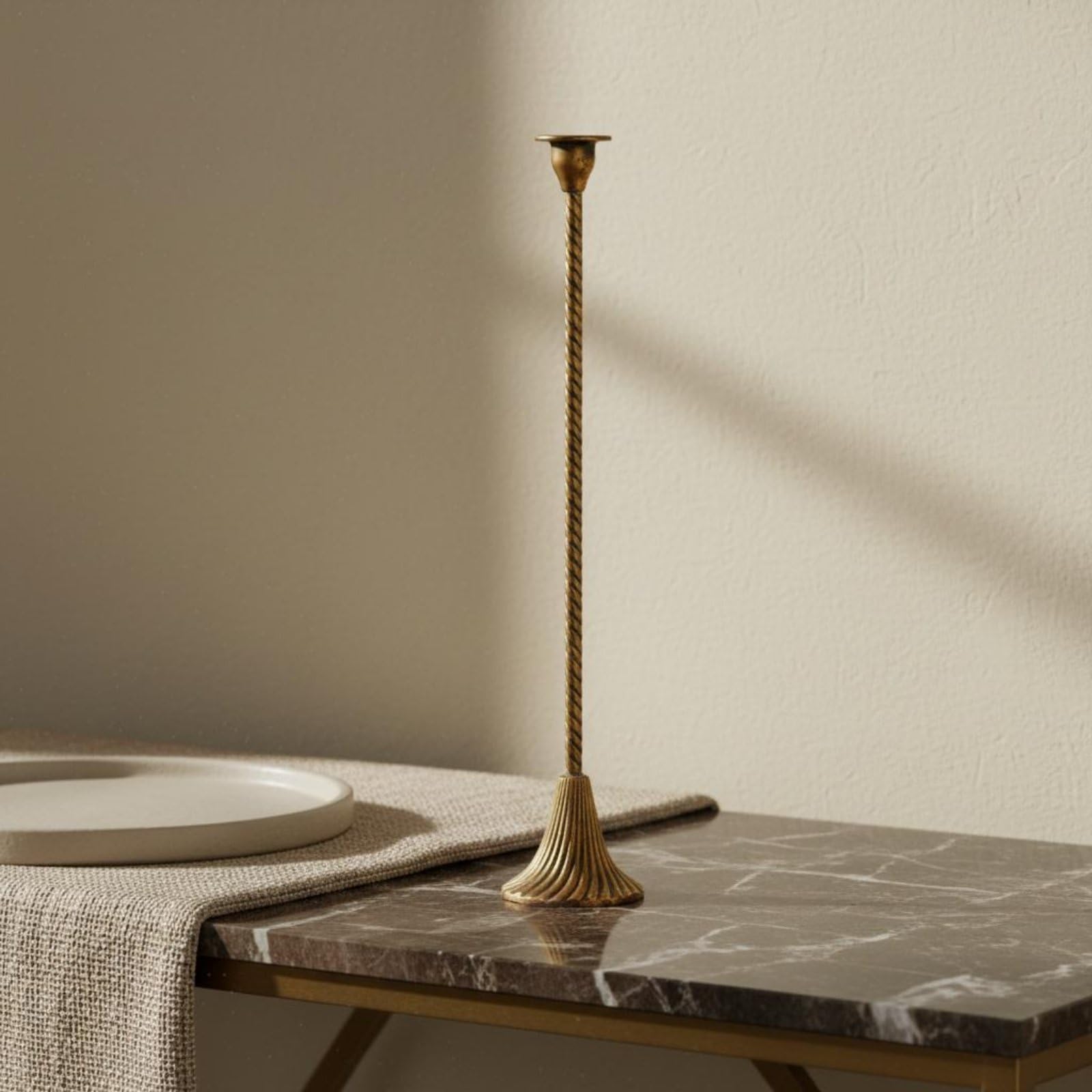 LOVIVER Portacandele Decorativo Portacandele Portacandela Candelabro Porta Candela in Ferro Verniciato Aspetto Raffinato Brillantezza Sottile Supporto Stabile, A3469-60.5 Cm