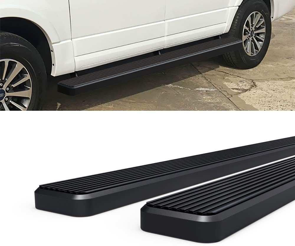 APS (Stainless Steel Black Powder Coated 5in) Running Boards Nerf Bars Side Steps Compatible with Ford Expedition 2003-2017 (Exclude EL Model) (Not Fit Funkmaster Flex Edition)