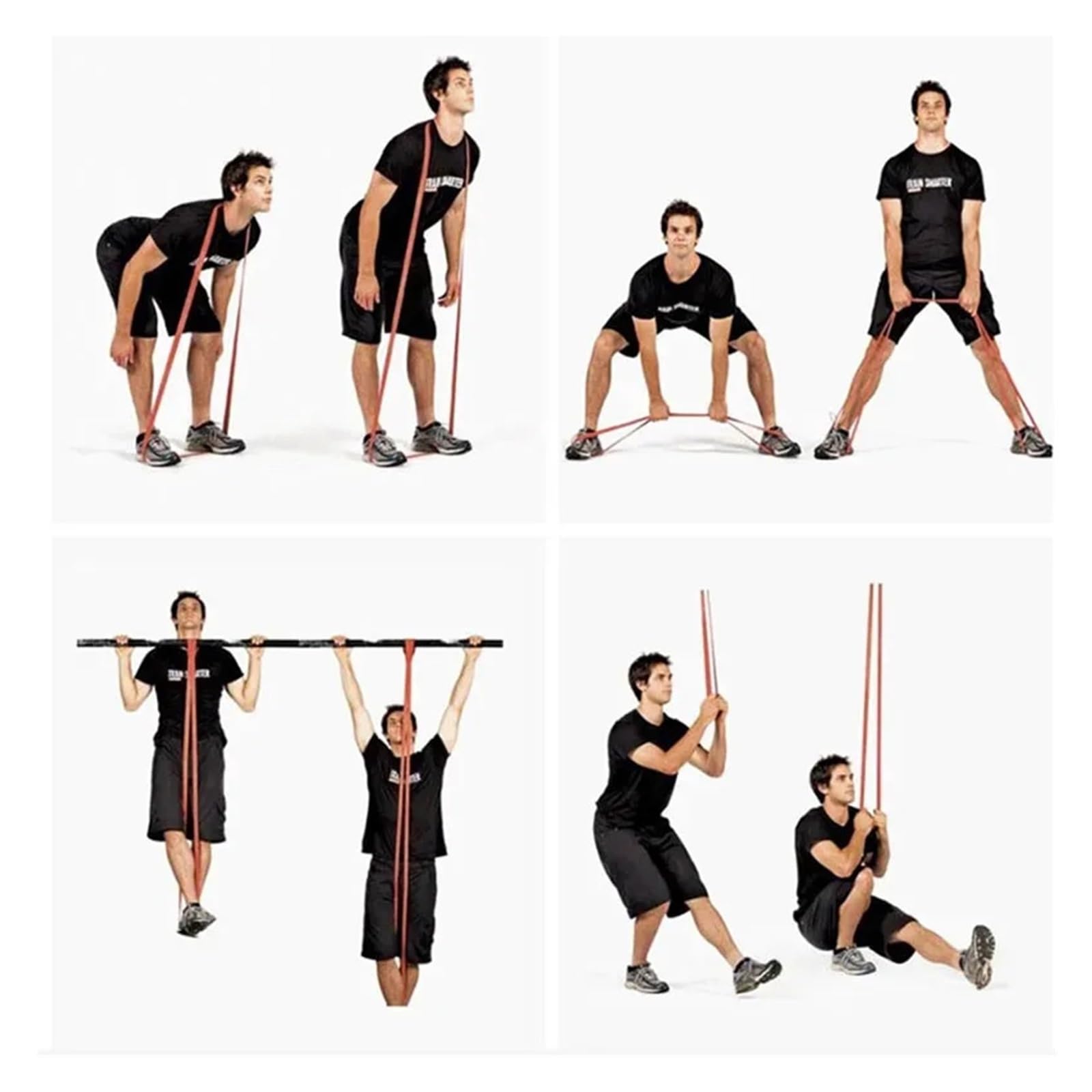 Elastici Fitness Set di fasce resistenza Fasce elastiche in lattice for allenamento Pilates Fitness Pull Up Assist Training per Allenamento di Forza