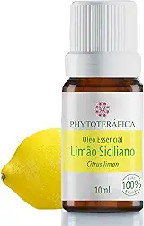 PHYTOTERAPICA- Óleo Essencial de Limão Siciliano -Para Difusor, Massagem e Aromaterapia -Ameniza angústia, proporciona clareza e ânimo e é indicado para massagens - 100% Puro e Natural - Cítrico, 10ml