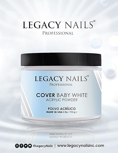Miniatura 6 de Legacy Nails Polvo acrílico de cobertura profesional, 4 onzas, ideal para arte de uñas francés, crea arte de uñas, extensiones de uñas que