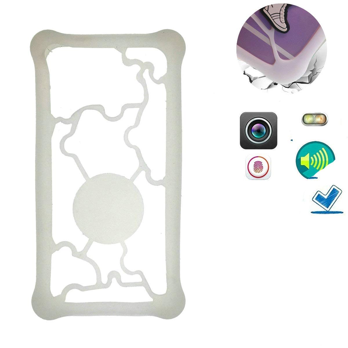 HUAYIJIE Universel Case For Xtouch Xbot Junior Stand Cover Case Compatible 4"-6.6" Smartphone TM