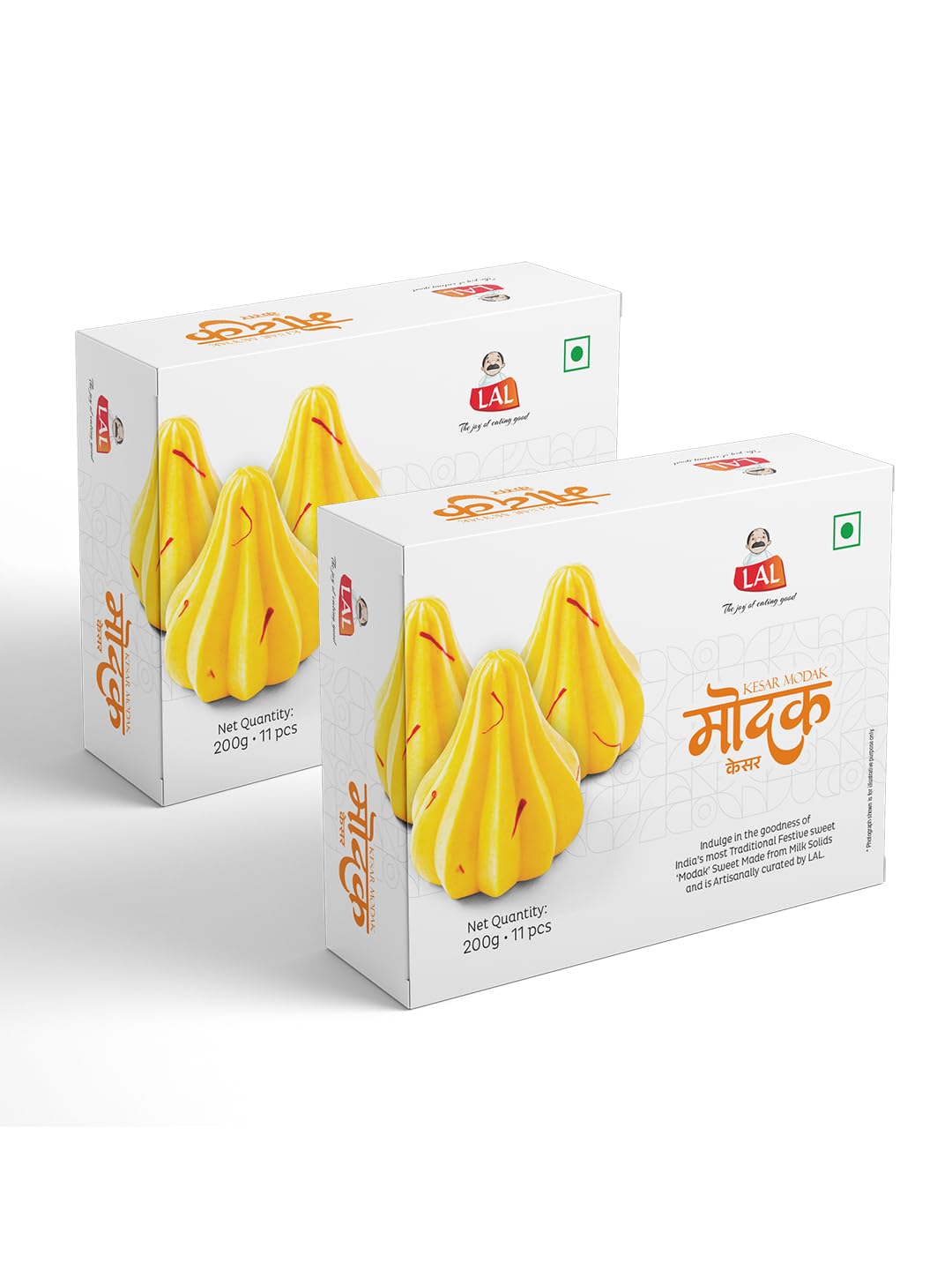 Lal Sweets Kesar Modak 200g x 2 Packs || Ganesha Chaturthi Special || Indian Sweets || Kesar (B0DD1KX7GB) Amazon Price History, Amazon Price Tracker