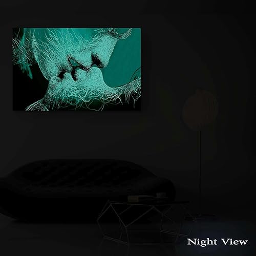 Miniatura 10 de Startonight Lienzo decorativo para pared, saxofón, cuadro blanco y negro para sala de estar, marco grande, 32 x 48 pulgadas