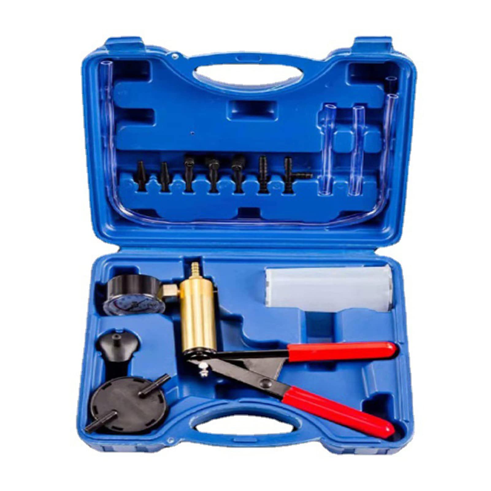 Kit de Bomba de vacío Manual, purgador de Frenos de vacío, Bomba de Pistola, Herramientas de probador, Purga de Frenos de Coche, Bombeo de vacío con manómetro