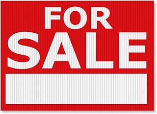 GotPrint For Sale Signs for Vehicles, Car for Sale Sign, 18â€x 24â€ Double Sided Heavy Duty Sign for Real Estate, Home, Yard, Cars, Trucks, Garage Sales, Business Sales, Rectangle Shape, Red, Pack 1