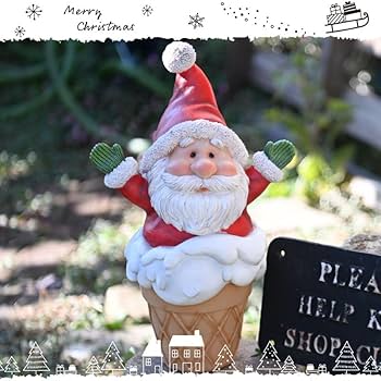 Amazon | クリスマス オブジェ サンタクロース アイスクリーム