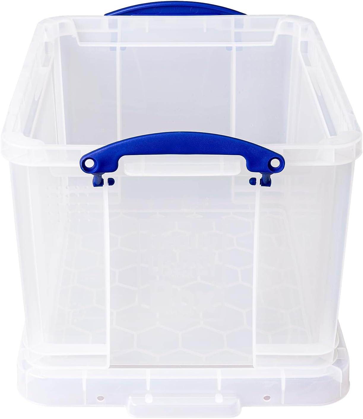Really Useful Boxes(R) Plastic Storage Box, 32 Liters, 12in.H x 14in.W x 19in.D, Clear, 32C