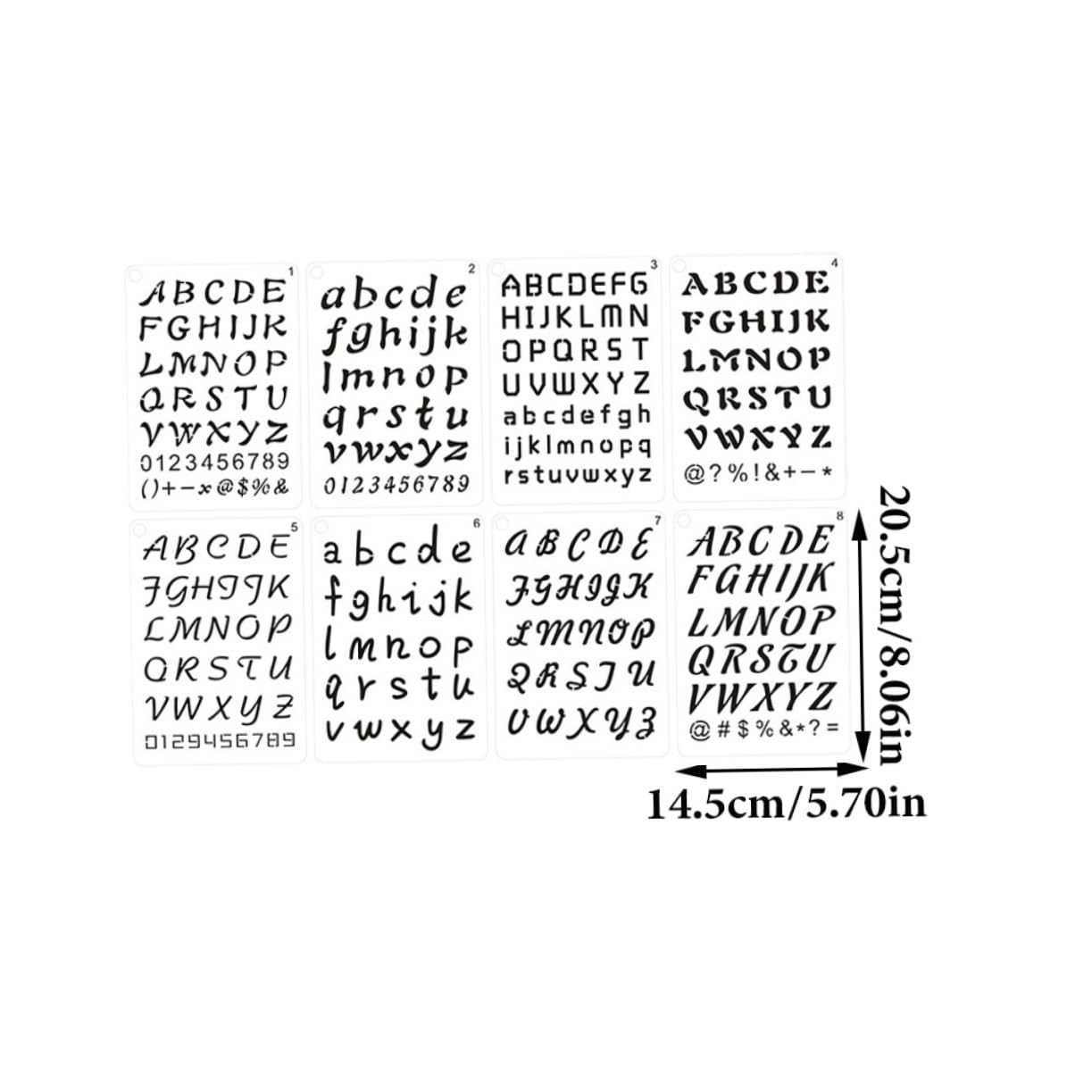 TEHAUX 96feuilles Pochoirs De Lettres Et Chiffres Pet De Stencils Pour Décoration Peinture Artisanat Et Bricolage