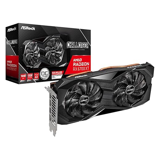 ASRock Radeon RX 6700 XT Challenger D Gaming Graphic Card, 12GB GDDR6 VRAM, AMD RDNA2 (RX6700XT CLD 12G)